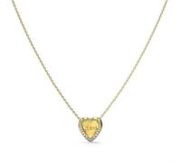 Joli collier plaqué or avec cœur Mon Amour JUBN04606JWYGT/U