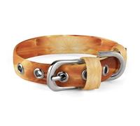 Joli collier pour chien à motif de flamme, réglable, doux et confortable, avec boucle en métal, collier pour animal domestique de petite et moyenne taille