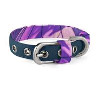 Joli collier pour chien avec papillon violet réglable doux et confortable avec boucle en métal pour animal domestique de petite et moyenne taille