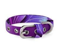 Joli collier pour chien en forme de papillon violet réglable doux et confortable avec boucle en métal pour animal domestique de petite et moyenne taille