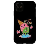 Joli cône de crème glacée fondante Let It Flow Summer Fun Coque pour iPhone 11