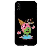 Joli cône de crème glacée fondante Let It Flow Summer Fun Coque pour iPhone XS Max