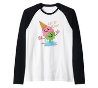 Joli cône de crème glacée fondante Let It Flow Summer Fun Manche Raglan