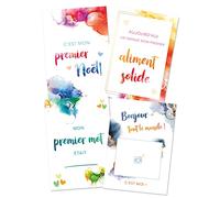 Joli Coon 40 Carte étape bébé Rêver - cadeau naissance - cadeau bebe - coffret naissance