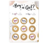 Joli Coon 5 Cartes a gratter Gender Reveal fille ou garcon morpion - Cest une fille carte - Annonce fille ou garcon