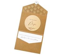 Joli Coon Annonce grossesse carte en bois - Tu vas être papi avec enveloppe dépliante et sceau - Annonce grossesse papi