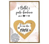 Joli Coon Carte a gratter annonce grossesse grand parents - Tu vas être mamie avec enveloppe - Annonce grossesse mamie