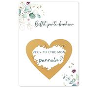 Joli Coon Carte a gratter - Cadeau parrain demande - Veux-tu être mon parrain