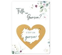 Joli Coon Carte a gratter Gender Reveal fille ou garcon - Cest un garcon carte - Annonce fille ou garcon
