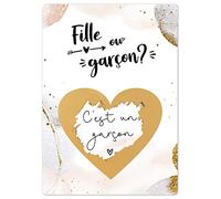 Joli Coon Carte a gratter Gender Reveal fille ou garcon - Cest un garcon carte - Annonce fille ou garcon