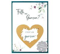 Joli Coon Carte a gratter Gender Reveal fille ou garcon - Cest un garcon carte avec enveloppe - Annonce fille ou garcon