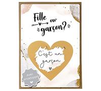 Joli Coon Carte a gratter Gender Reveal fille ou garcon - Cest un garcon carte avec enveloppe - Annonce fille ou garcon