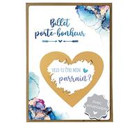 Joli Coon Carte a gratter Veux-tu être mon parrain avec enveloppe - Cadeau parrain demande