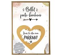Joli Coon Carte à gratter Veux-tu être mon parrain, demande parrain