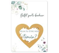 Joli Coon Carte a gratter Veux-tu être mon témoin