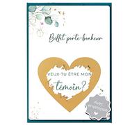 Joli Coon Carte a gratter Veux-tu être mon témoin avec enveloppe
