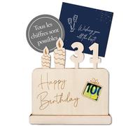 Joli Coon Carte anniversaire - Cadeau d'anniversaire avec chiffres au choix - Cadeau d'anniversaire