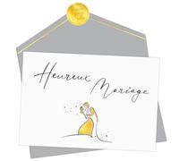 Joli Coon - Carte de mariage - Heureux Mariage Originale - Carte félicitations mariage avec enveloppe et sceau - Carte de voeux mariage
