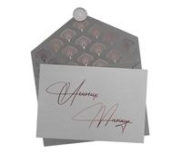 Joli Coon - Carte de mariage - Heureux Mariage Originale - Carte félicitations mariage avec enveloppe et sceau de cire