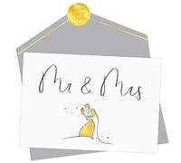 Joli Coon - Carte de mariage - Mariage Mr Mrs Originale - Carte félicitations mariage avec enveloppe et sceau - Carte de voeux mariage
