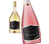 Joli Coon Etiquette Bouteille Veux-tu être ma témoin - Cadeau temoin mariage - Demande temoin