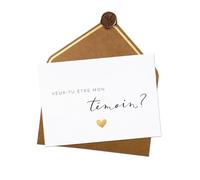 Joli Coon Veux-tu être mon témoin carte - Cadeau temoin mariage - Demande temoin mariage