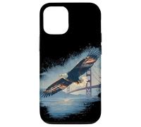 Joli Costume d'aigle Symbolique avec Golden Gate Bridge Coque pour iPhone 12/12 Pro