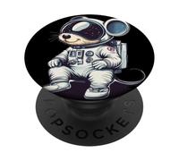 Joli costume d'astronaute pour les amateurs d'espace et de rongeurs PopSockets PopGrip Adhésif