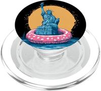 Joli Costume de Bague Patriotique américaine avec liberté pour Les Fans de Piscine PopSockets PopGrip pour MagSafe