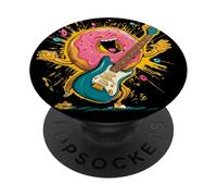 Joli Costume de Beignet pour Les Amateurs de Musique de Guitare PopSockets PopGrip Adhésif