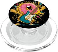 Joli Costume de Beignet pour Les Amateurs de Musique de Guitare PopSockets PopGrip pour MagSafe