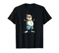 Joli Costume de Bonhomme de Neige pour Les Amateurs de Shorts de Bain T-Shirt