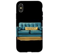 Joli Costume de canapé Confortable pour Les Amateurs de royauté drôles Coque pour iPhone X/XS