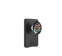 Joli costume de dinosaure de surfeur avec drapeau américain PopSockets PopWallet pour MagSafe