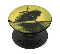 Joli costume de grand bateau pour observateur de navires PopSockets PopGrip Adhésif