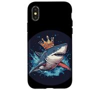 Joli costume de requin pour les amateurs de couronne et de royaume Coque pour iPhone X/XS