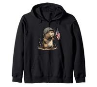 Joli Costume de Soldat Castor avec Drapeau américain Sweat à Capuche
