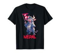 Joli Costume de Vache avec Drapeau du Népal T-Shirt
