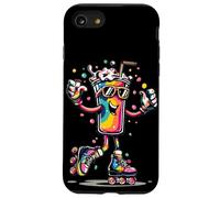 Joli Costume Disco rétro avec Patins à roulettes Milkshake Coque pour iPhone SE (2020) / 7/8