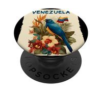 Joli Costume d'oiseau vénézuélien avec la Nature et Le Drapeau PopSockets PopGrip Adhésif