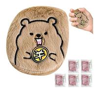 Joli coussin chauffant - Chauffe-mains rechargeable avec motif Capybara | Gadget portable auto-chauffant avec 5 recharges remplaçables pour les aventures en plein air d'hiver, la randonnée, le ski et