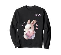 Joli cœur avec Lapin drôle Design Unisexe pour Hommes et Femmes T-Shirt Sweatshirt