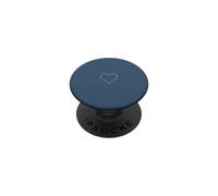 Joli cœur Blanc Bleu Marine esthétique Minimaliste PopSockets PopGrip Adhésif