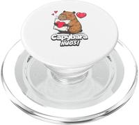 Joli cœur Capybara câlins PopSockets PopGrip pour MagSafe
