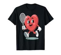 Joli cœur Jouant au Tennis T-Shirt