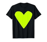 Joli cœur Vert Citron T-Shirt Graphique avec Valeur