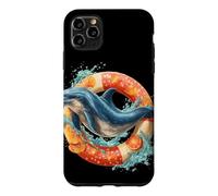Joli Dauphin d'été avec Anneau de Piscine pour Les Amateurs de l'océan Coque pour iPhone 11 Pro Max