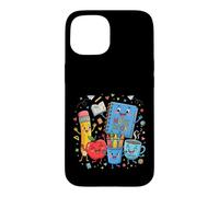 Joli Design d'apprentissage Happy School Supplies Coque pour iPhone 15