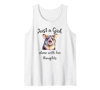 Joli design possum, Just a Girl Alone With Her Thoughts Débardeur