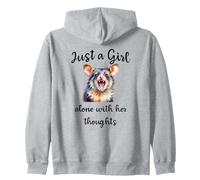 Joli design possum, Just a Girl Alone With Her Thoughts Sweat à Capuche